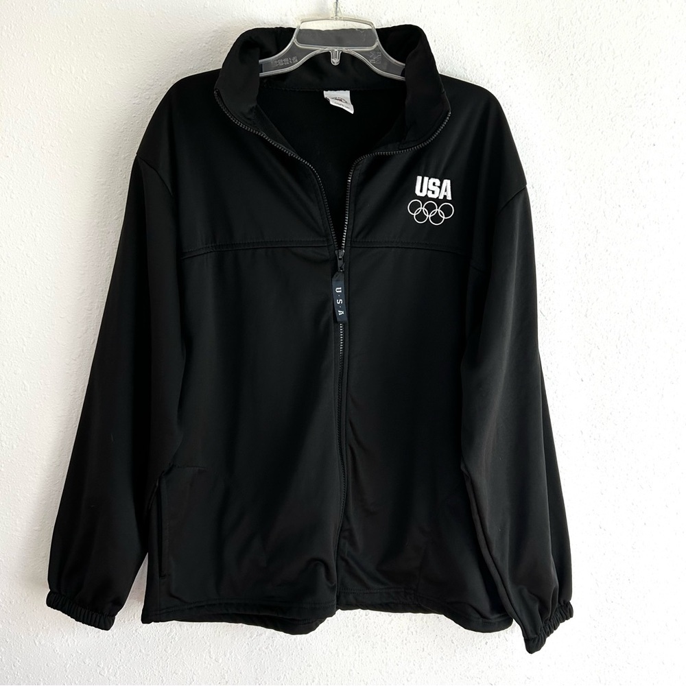United States Olympic Committee Team USA Full Zip Track Jacket Made in USA XL
